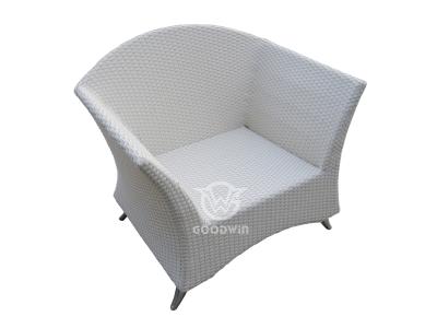 Conjunto de sofás de mimbre tejido a mano con marco de aluminio para muebles de exterior