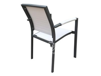 Estructura de aluminio resistente a los rayos UV con sillón de tela Textilene

