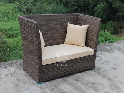 Conjunto de sofá de ocio con respaldo alto para muebles de ratán sintético para exteriores
