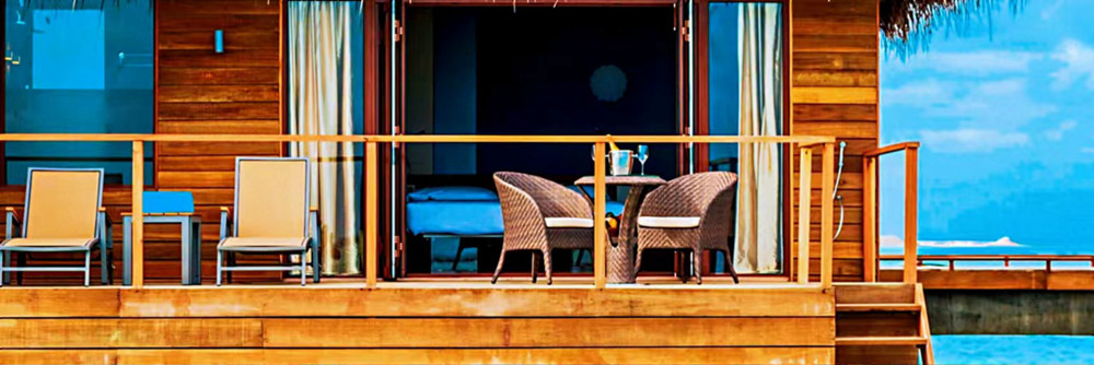 Proyecto de hotel al aire libre Balcón Muebles de ratán