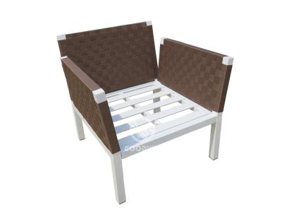 Marco de aluminio con sofá de trampa de textileno para exteriores