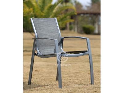 Conjunto de sillas de comedor Textilene de muebles de exterior de diseño único