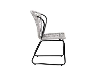 Muebles de silla de cuerda de tejido de marco de aluminio para patio
