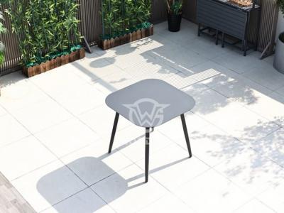 outdoor garden aluminum frame square dining table