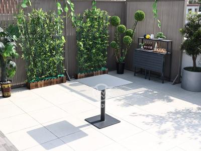 Stainless Steel Leg Square Dining Table