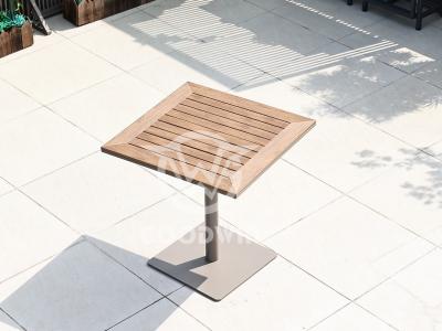 Juego de mesa de comedor cuadrada de 5 piezas con tapa de teca