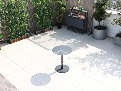 Mesa de comedor redonda con marco de aluminio para todo tipo de clima