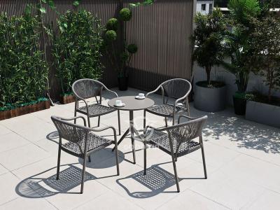 Outdoor Restaurant Leisure Chair And Round Table Set