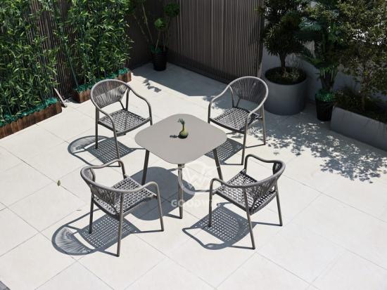 Outdoor Living Dining Chair And Square Table Set