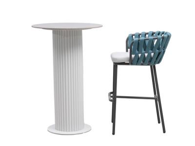 Juego de muebles de exterior para ocio con estructura de aluminio y barra de cuerda